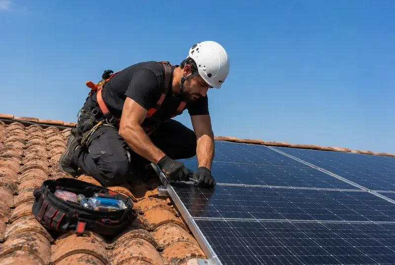 Maintenance et monitoring de panneaux solaires à Liouc