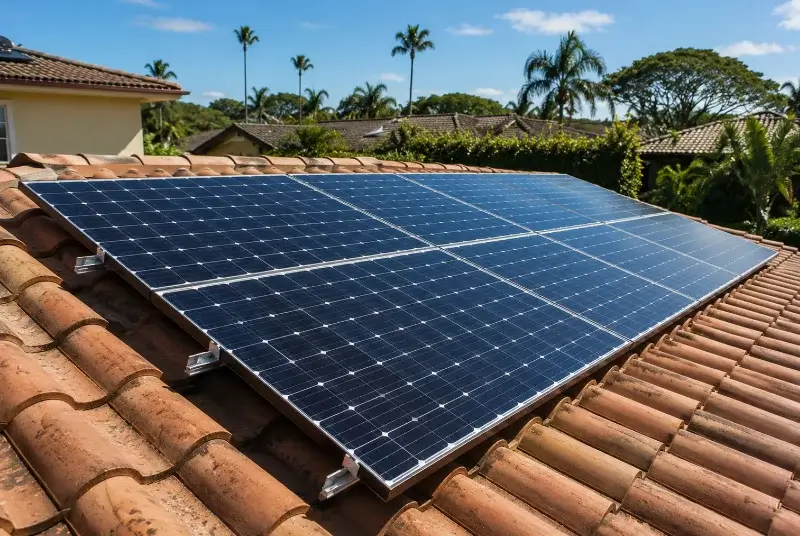 Installation de panneaux solaires à Liouc